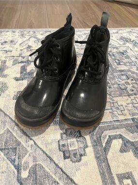 BOGS Charlot Black Waterproof Lace-Up Rain Boots Women’s Size 9